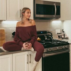 Booty By Brabants Lounge Leggings in Merlot